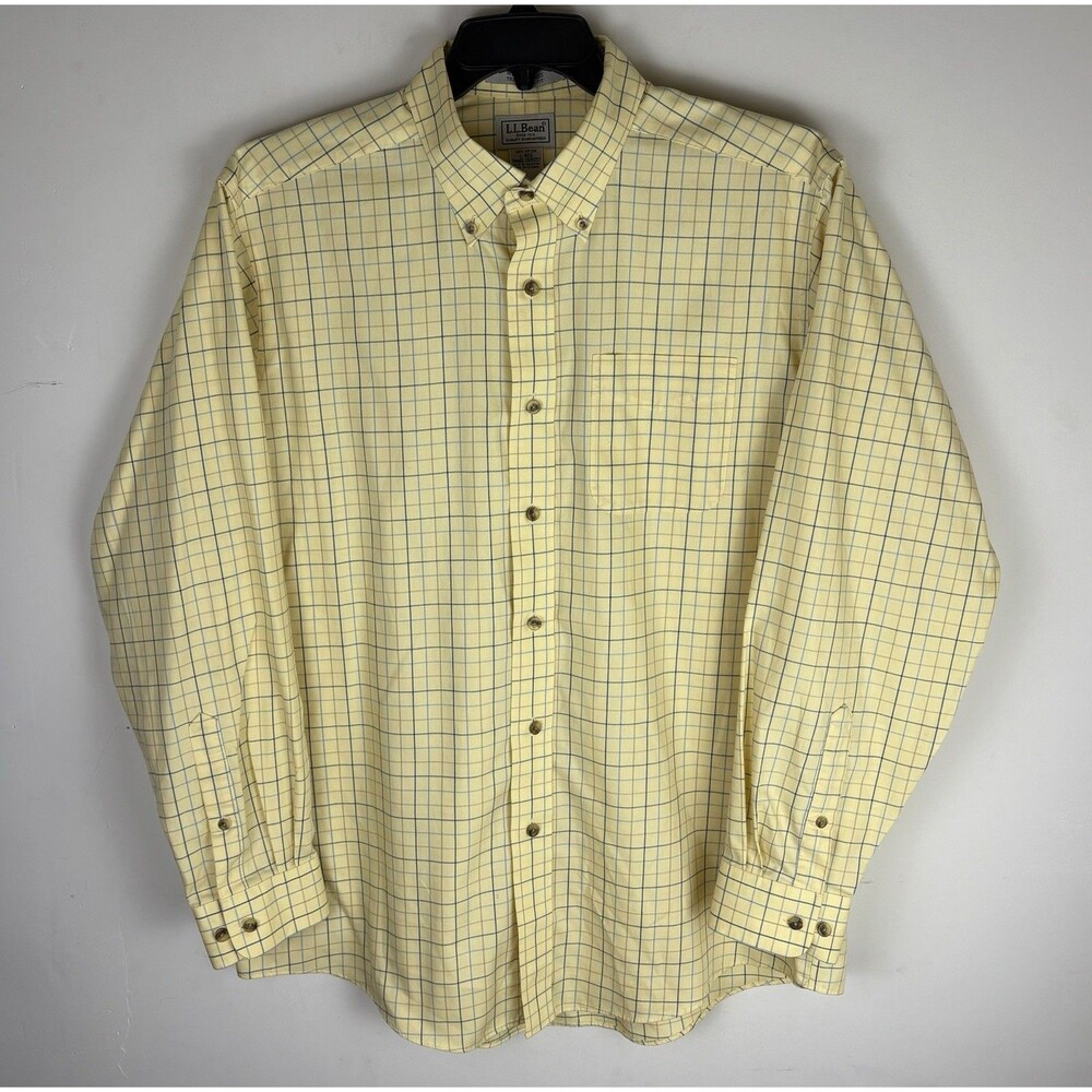 Men’s L.L. Bean Plaid Button Up Shirt / Dress Shirt / Wrinkle Resistant / Large